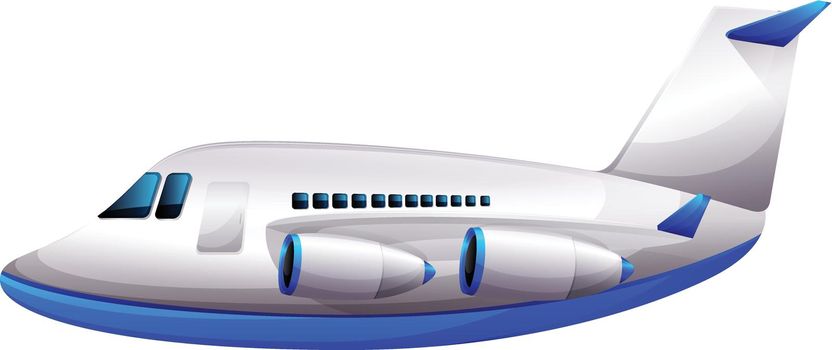 Illustration of an airplane on a white background