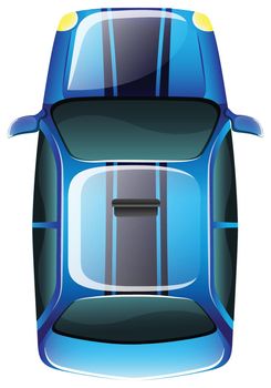 Illustration of a topview of an elegant vehicle on a white background