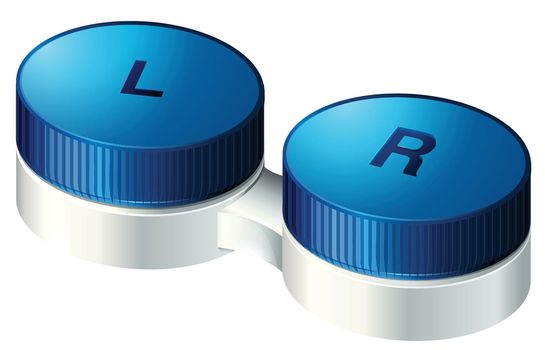 Illustration of the contact lenses on a white background
