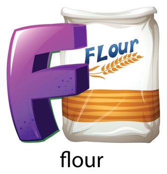 lllustration of a letter F on a white background