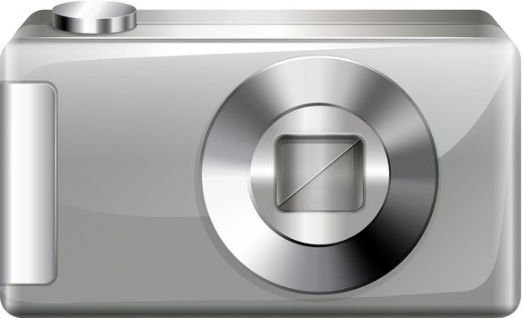 Illustration of a digital camera on a white background