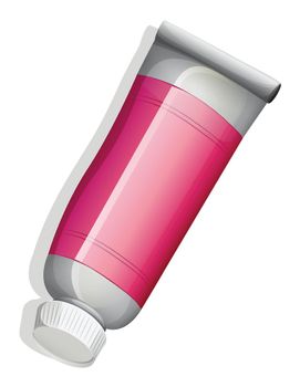 Illustration of a topview of a medicine tube on a white background