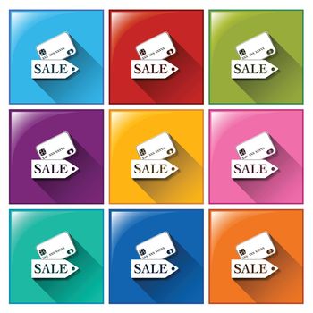 Illustration of the sale icons on a white background