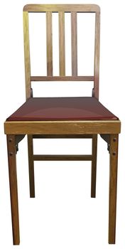 Illustration of a close up wooden chair