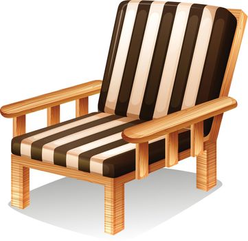 Illustration of a relaxing chair furniture on a white background