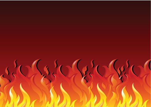 Illustration of a hot fire
