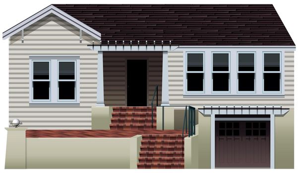 Illustration of a two-stories house