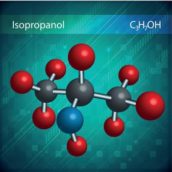 An image showing the isopropanol molecules