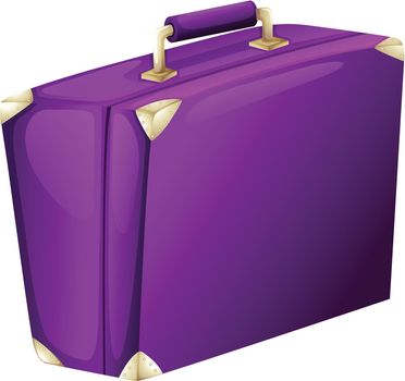 Illustration of a purple case bag on a white background