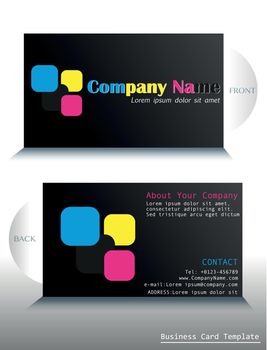 A card template with a colorful fontstyle