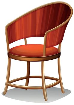 Illustration of a brown chair furniture on a white background