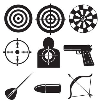 Illustration of the shooting sports on a white background