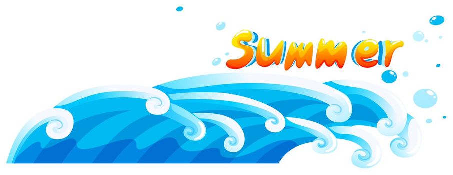 A summer template on a white background
