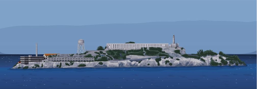 The historic Alcatraz Island