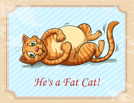 Ginger cat is a fat cat