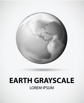 Picture of the Earth in grayscale