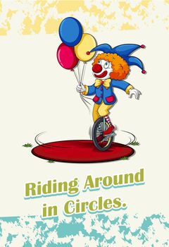 Riding around in circles illustration