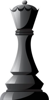 Classic chess piece in black