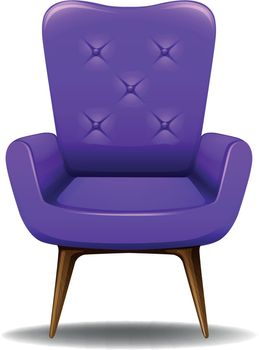 Close up luxury design of purple armchair