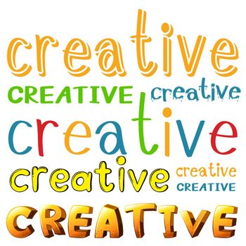 Different style of the word 'creative'