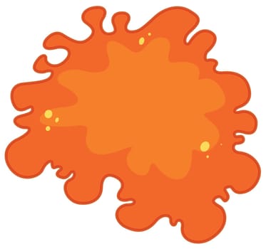 Orange bacteria on white illustration