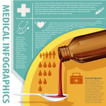 Poster of medical infographics	 illustration