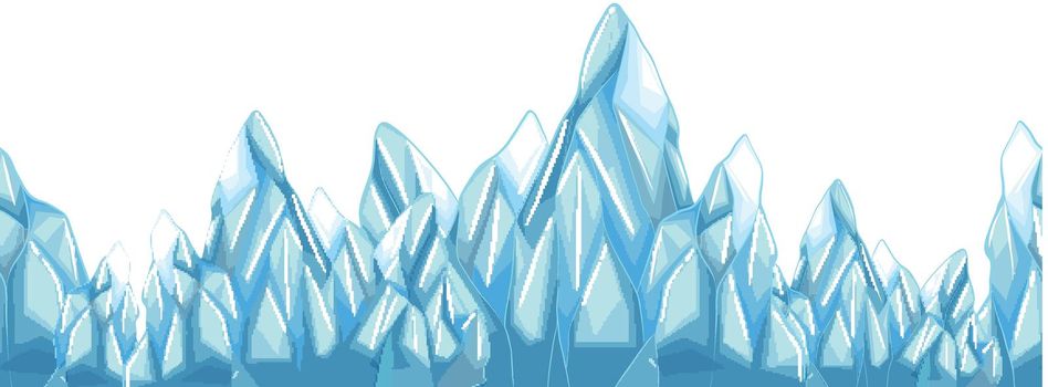 Seamless iceberg with sharp points illustration