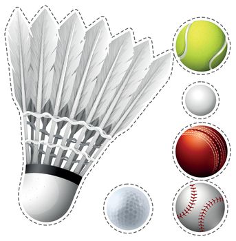 Different types of balls illustration