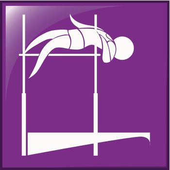 Sport icon for high jump illustration