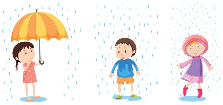 A Set of Rain Protection illustration