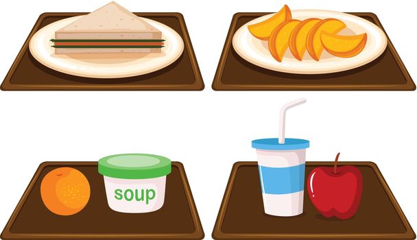 Set of breakfast meal illustration