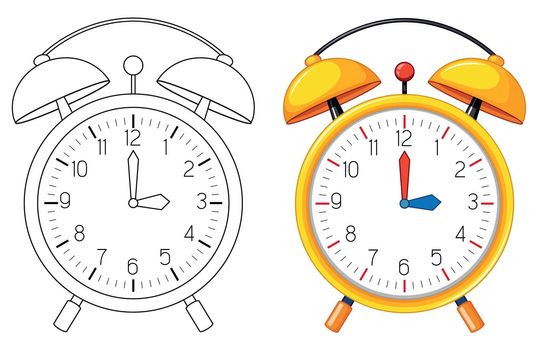 Doodle object for alarm clock illustration
