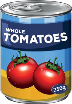 A Can of Whole Tomatoes illustration