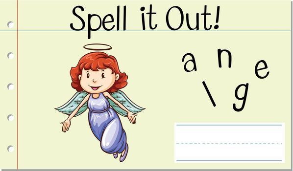 Spell it out angle illustration