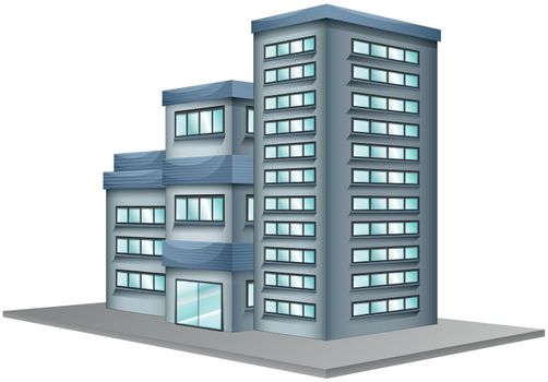 Building with glass windows illustration