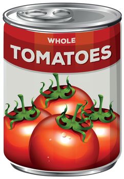 A Can of Whole Tomatoes illustration