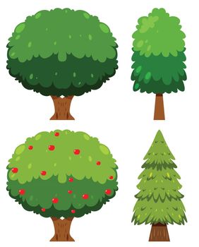 A Set of Tree Element illustration