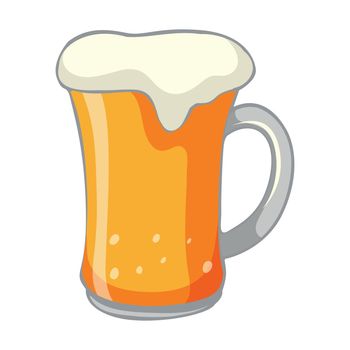 A Cold Beer on White Background illustration