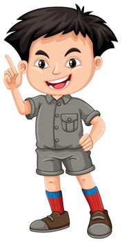 A Cute Zoo Keeper on White Background illustration