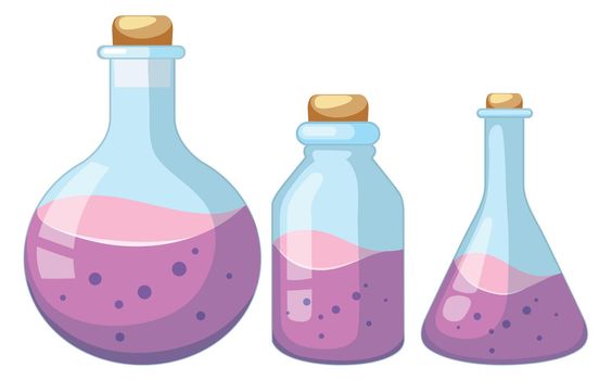 Set of lab tool container illustration