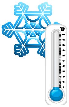 Thermometer and cold winter illustration