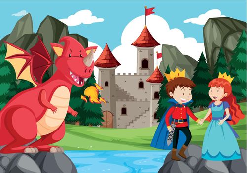 A fantasy story background illustration