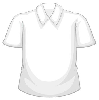 Blank white shirt isolated on white background illustration
