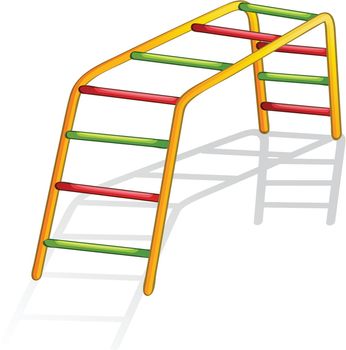 Isolated illustration of play equipment - monkey bars
