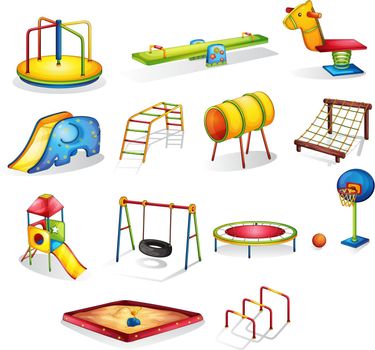 Collection of isolated play equipment