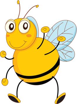 Simple cartoon of a bee