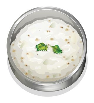 illustration of indian food on a white background