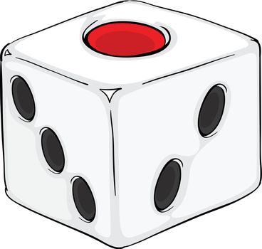 illustration of a ludo dice in a white background