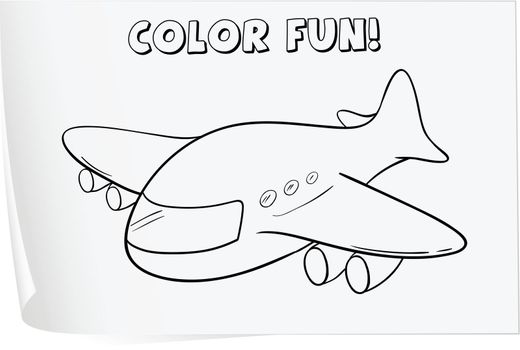 Illustration of a colouring worksheet (plane)