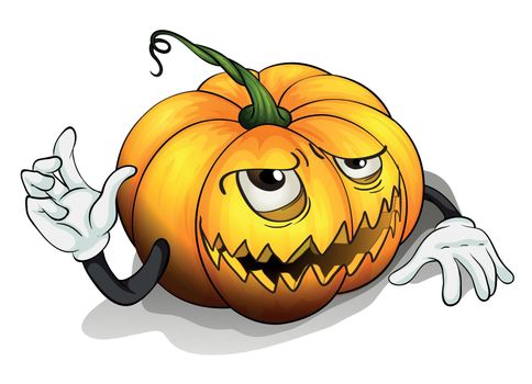 illustration of a pumpkin on a white background
